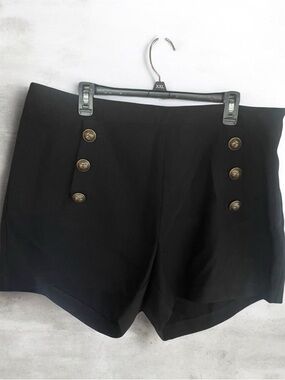 torrid Black High-Waist Sailor Button Shorts